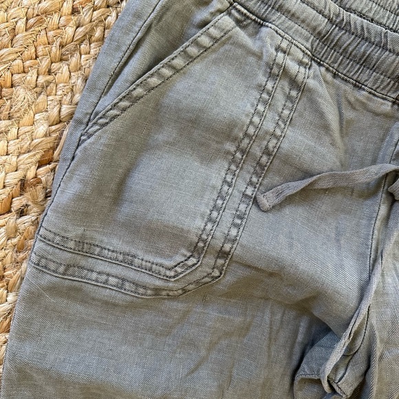 Linen Drawstring Joggers - Picture 2 of 5